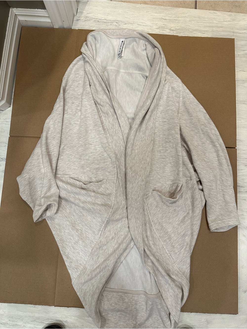 Athleta Cozy Open-Front Shawl Collar Cardigan - Cream